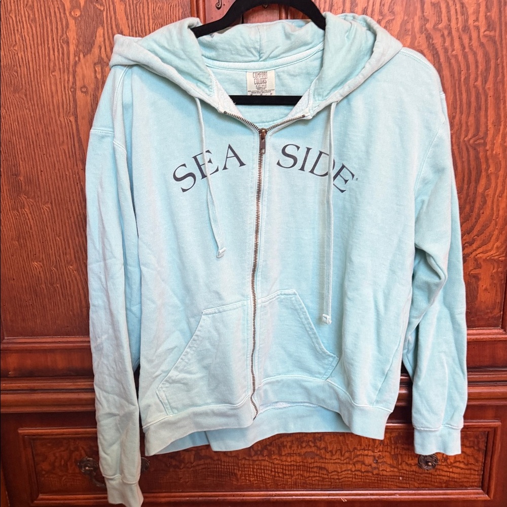 Seaside Comfort Colors blue/green zip up Hoodie